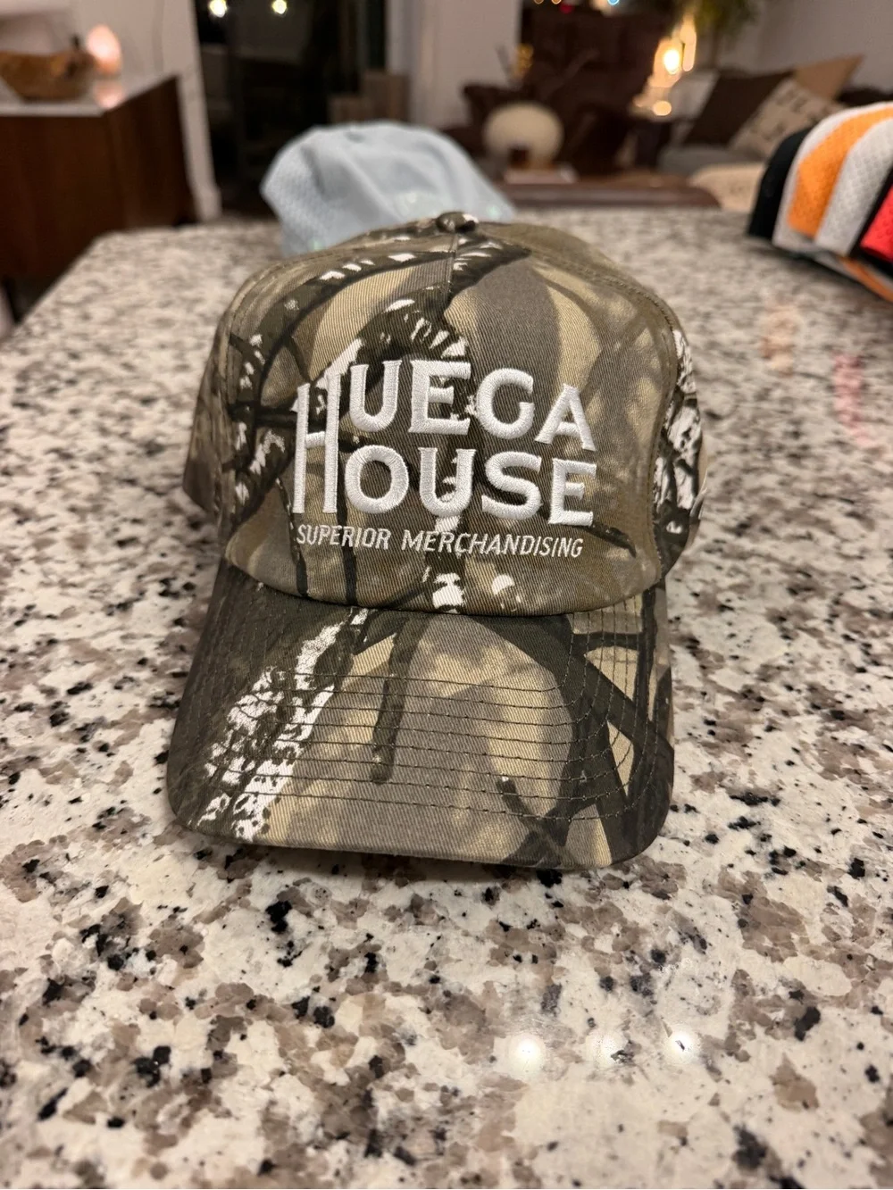 Huega House Camo Baseball Cap - Green